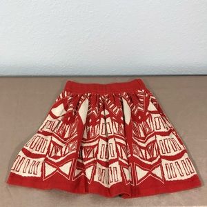 Maude Women's Wool Mini Skirt Red Sz S
